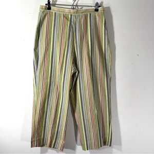 Christopher and Banks Cotton Striped Crop Pants NWT